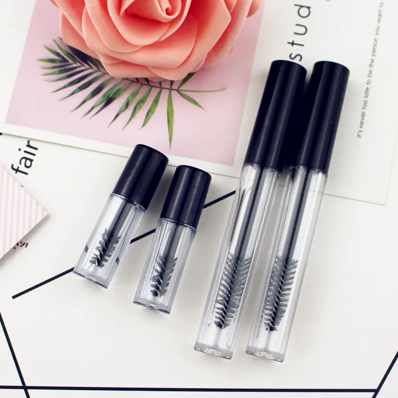 8pcs/Pack 0.8ml/3ml Empty Mascara Tube Eyelash Cream Vial/Liquid Bottle Sample Cosmetic Container with Leakproof Inner Black Cap | Красота и