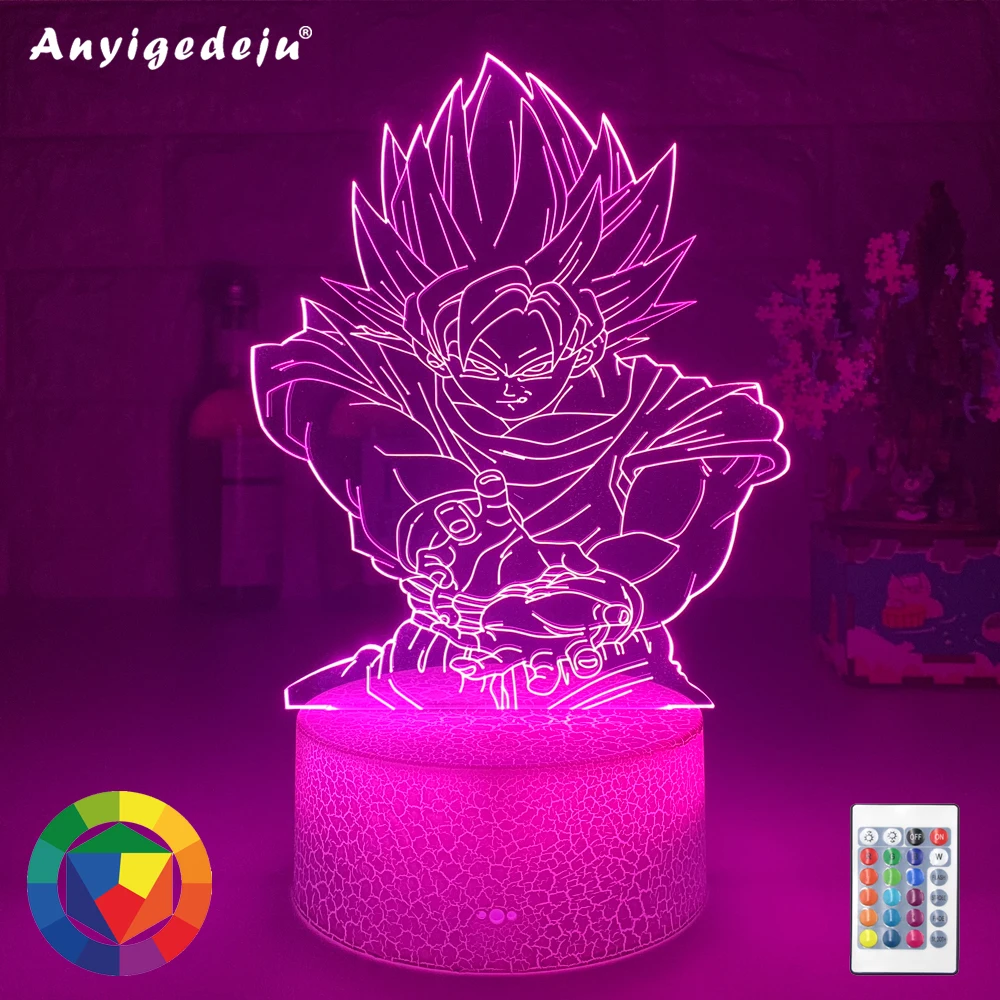 3d Z Goku фигурка Ночной светильник для украшения детской спальни уникальный