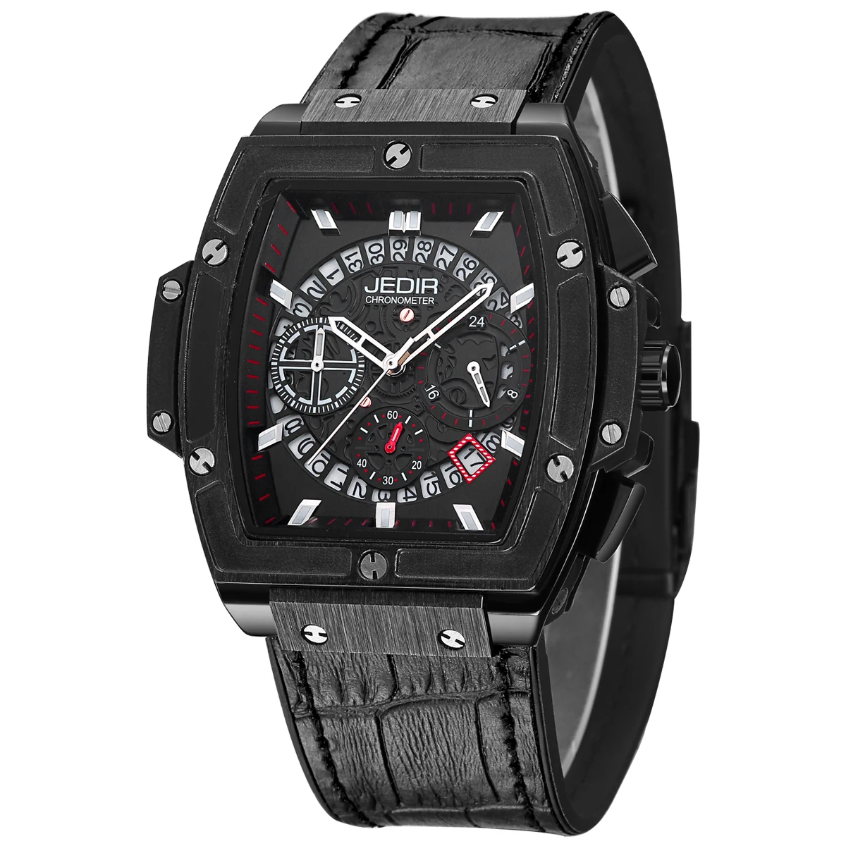 

New Fashion Luxury Men Watch Leather Strap Waterproof Multifunctional Business Men Quartz Watch Relogio MasculinoErkek Kol Saati