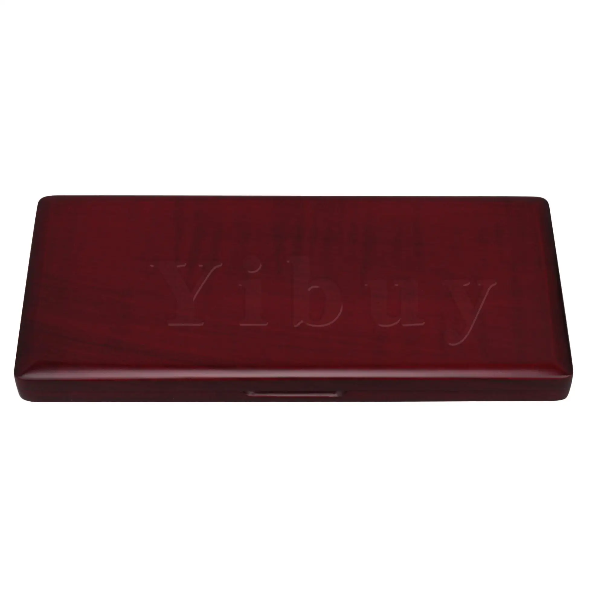 

Yibuy Red Solid Wooden Clarinet Reeds Box for 10 Reeds Hold with Velvet