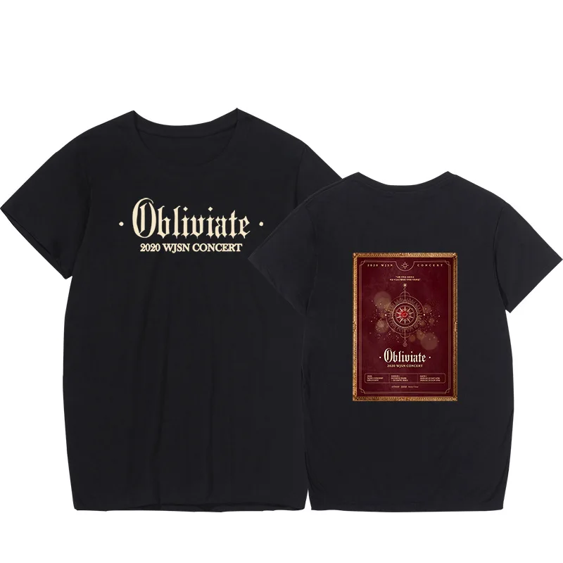 

Wjsn Universe Girl Concert Obliviate 2020 Thin Section T Shirt Vogue Letter Harajuku Male T-shirt Leisure Short Sleeve Tshirt