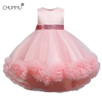 lace embroidery formal sleeveless wedding gown tutu princess dress flower girls children clothing kids party for girl clothes