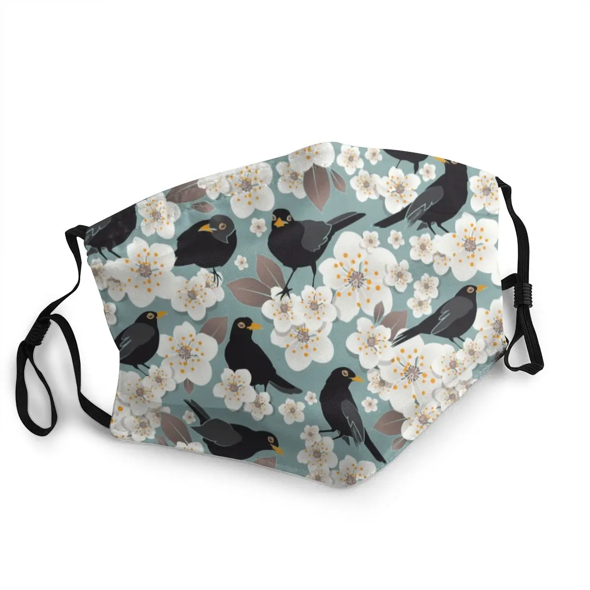 

Non-Disposable Funny Bird Waiting For The Cherries Mouth Mask Sakura Cherry Blossom Mask Anti Dust Protection Respirator Muffle