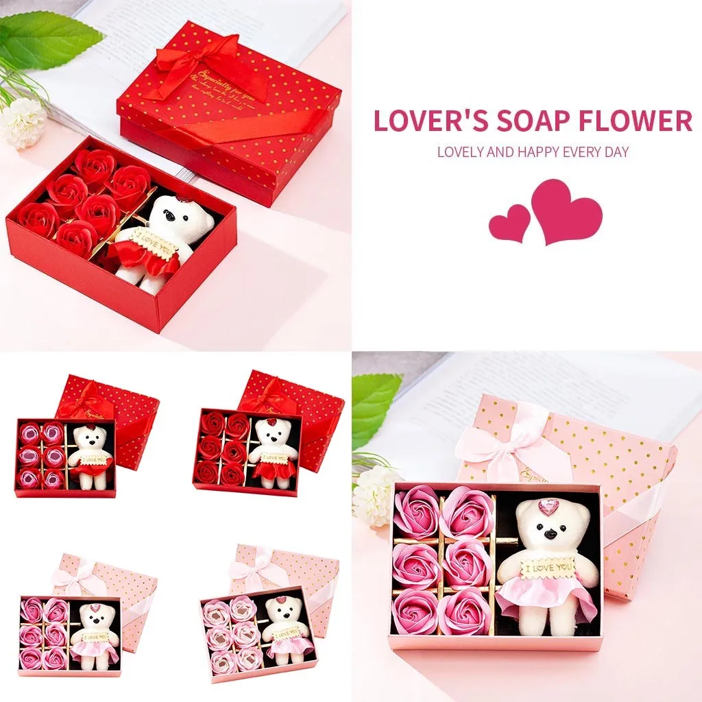 Мыло с розами головы свадебный подарок на день Святого Валентина декоративные