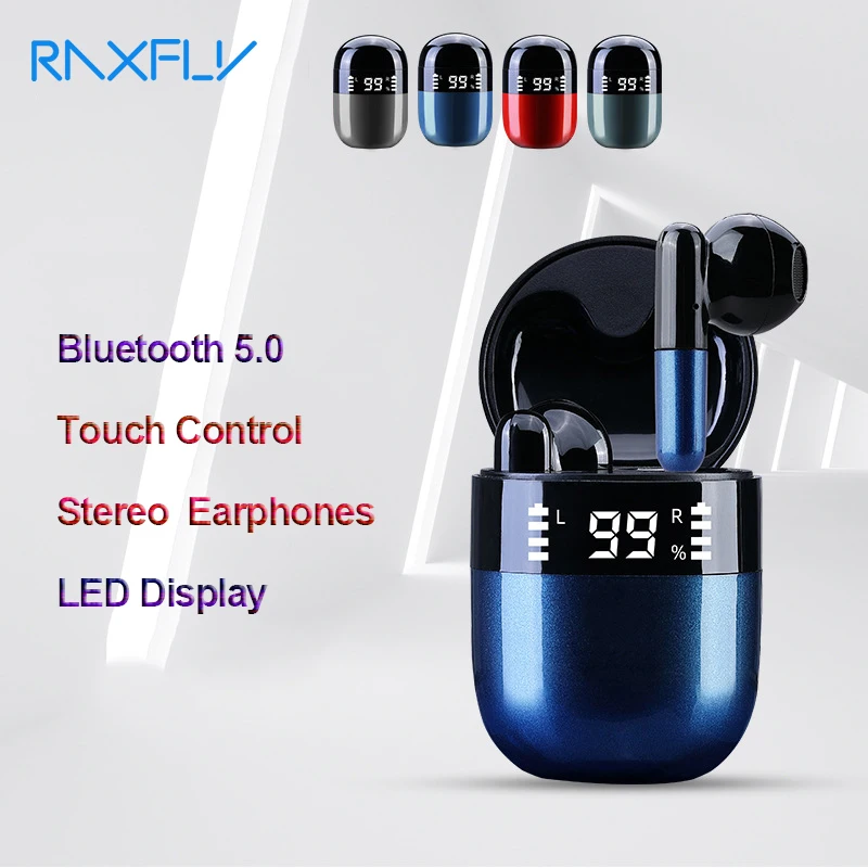 

TWS-стереонаушники Raxfly с поддержкой Bluetooth и сенсорным управлением