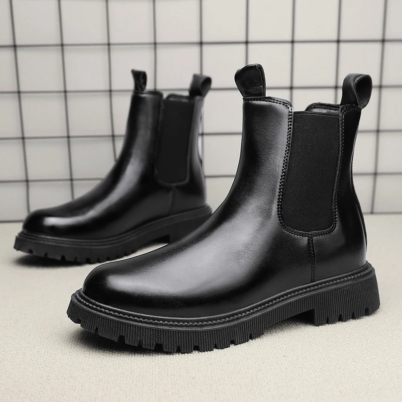 

Snow Boots Mens Shoes Casual Leather For Men Snow-boots BOOT SHOE MAN Work Boots Safety Steel Toe Trend LEATHER Men's Classic