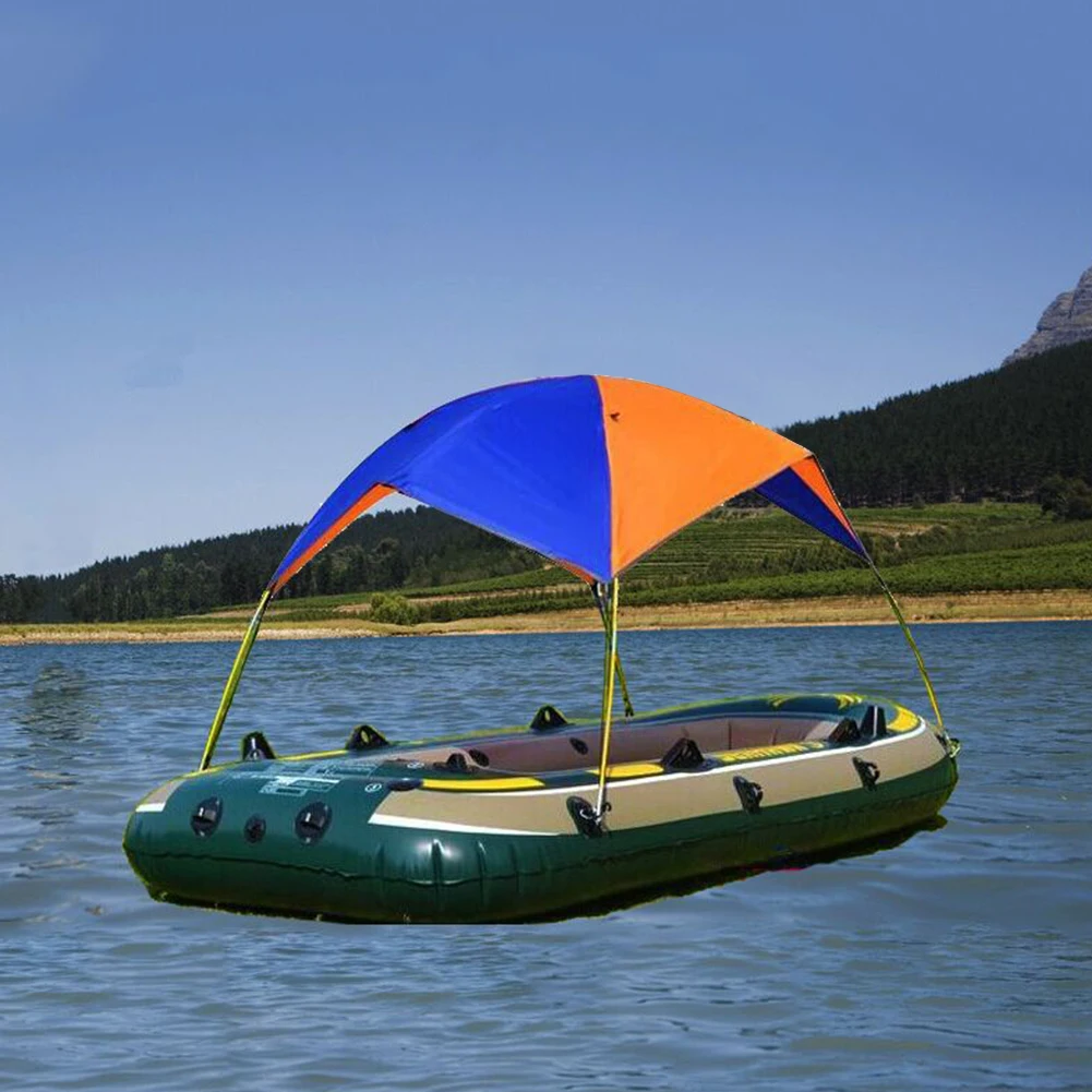 

2-4 Persons Sunshade Rainproof Tent Sun Protection Rubber Boat Inflatable Fishing Boat Hovercraft Folding Beach Tent Accessories