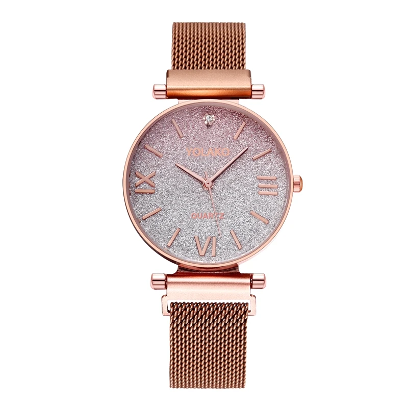 

Часы наручные женские кварцевые с магнитной пряжкой, модные брендовые люксовые с градиентом звездного неба, с прямой поставкой