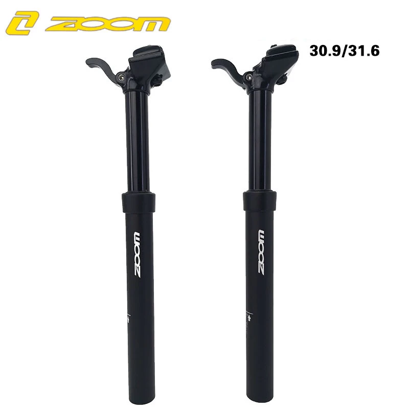 

Zoom Manual Dropper SeatPost Height Adjustable Hydraulic 30.9mm 31.6mm Hand Control Drop Seat Post Bike MTB 100mm Travel