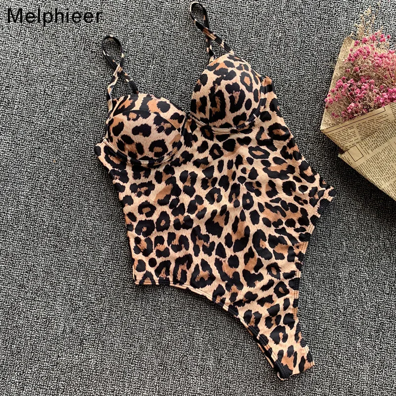 Melphieer 2020 пикантный Цельный купальник с принтом тигра женская летняя пляжная