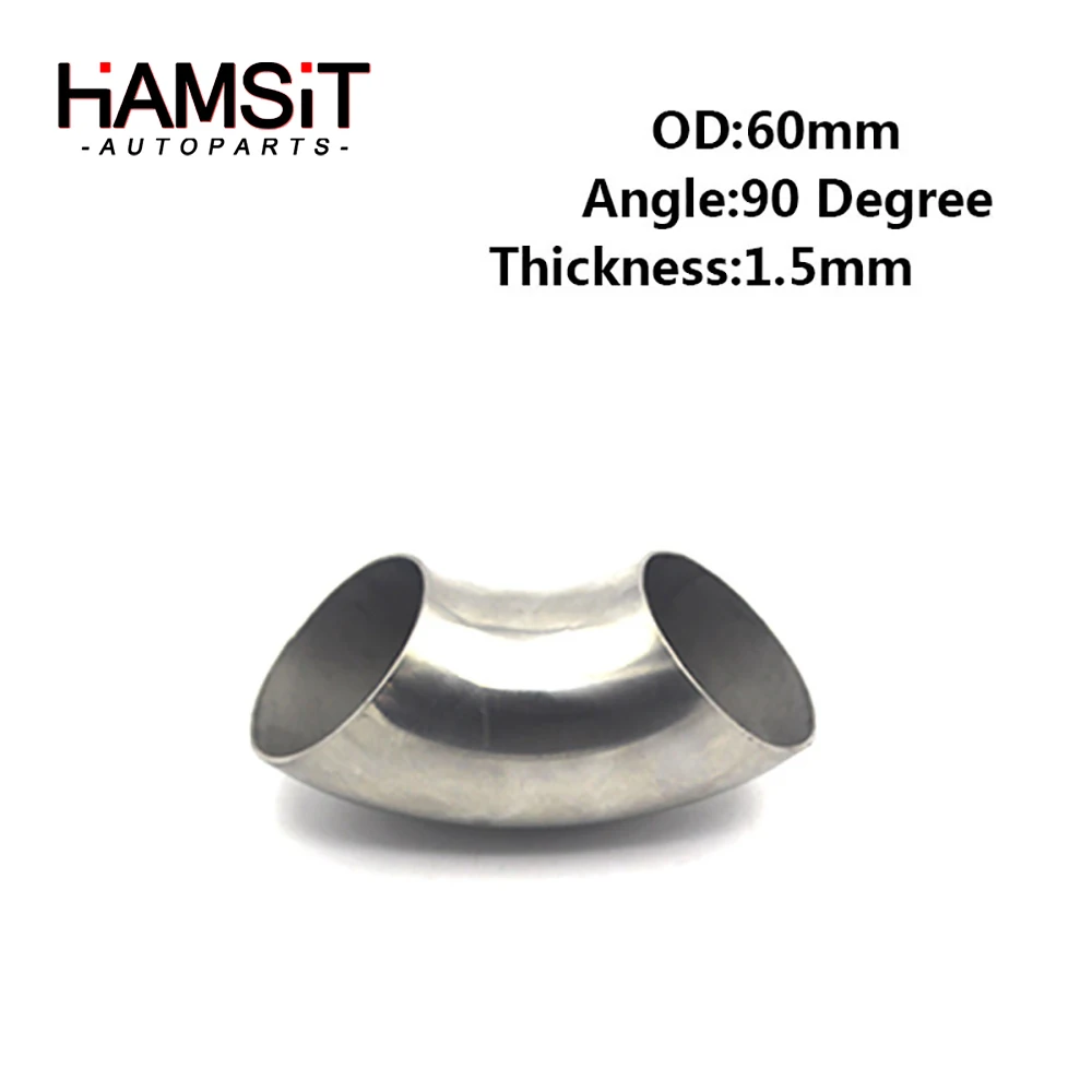 Hamsit Direct supply car modified exhaust pipe 201 stainless steel 90-degree elbow wholesale | Автомобили и мотоциклы