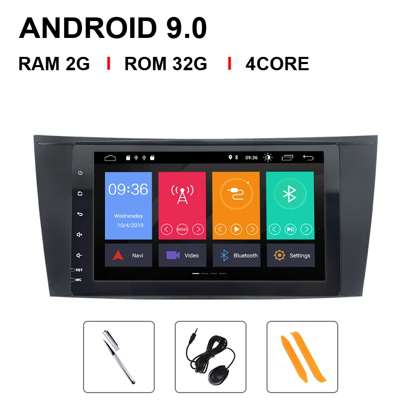 4 Core 32 ROM Ips DSP 4G 2 din Android 9,0 автомобильный радиоприемник для Mercedes Benz E-class W211 E200 E220 E300 E350E240 E270 E280CLS класс W219 мультимедиа - Цвет: 4 Core 32 ROM