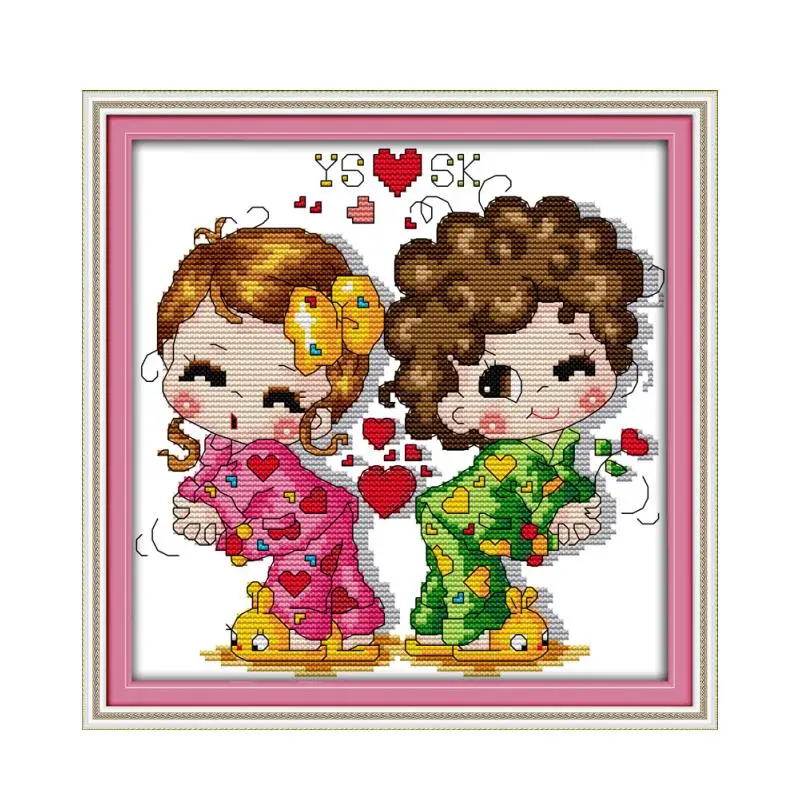 

Набор для вышивки крестиком Sweet love day 14ct 11ct холсты стежков с принтом вышивка своими руками рукоделие плюс