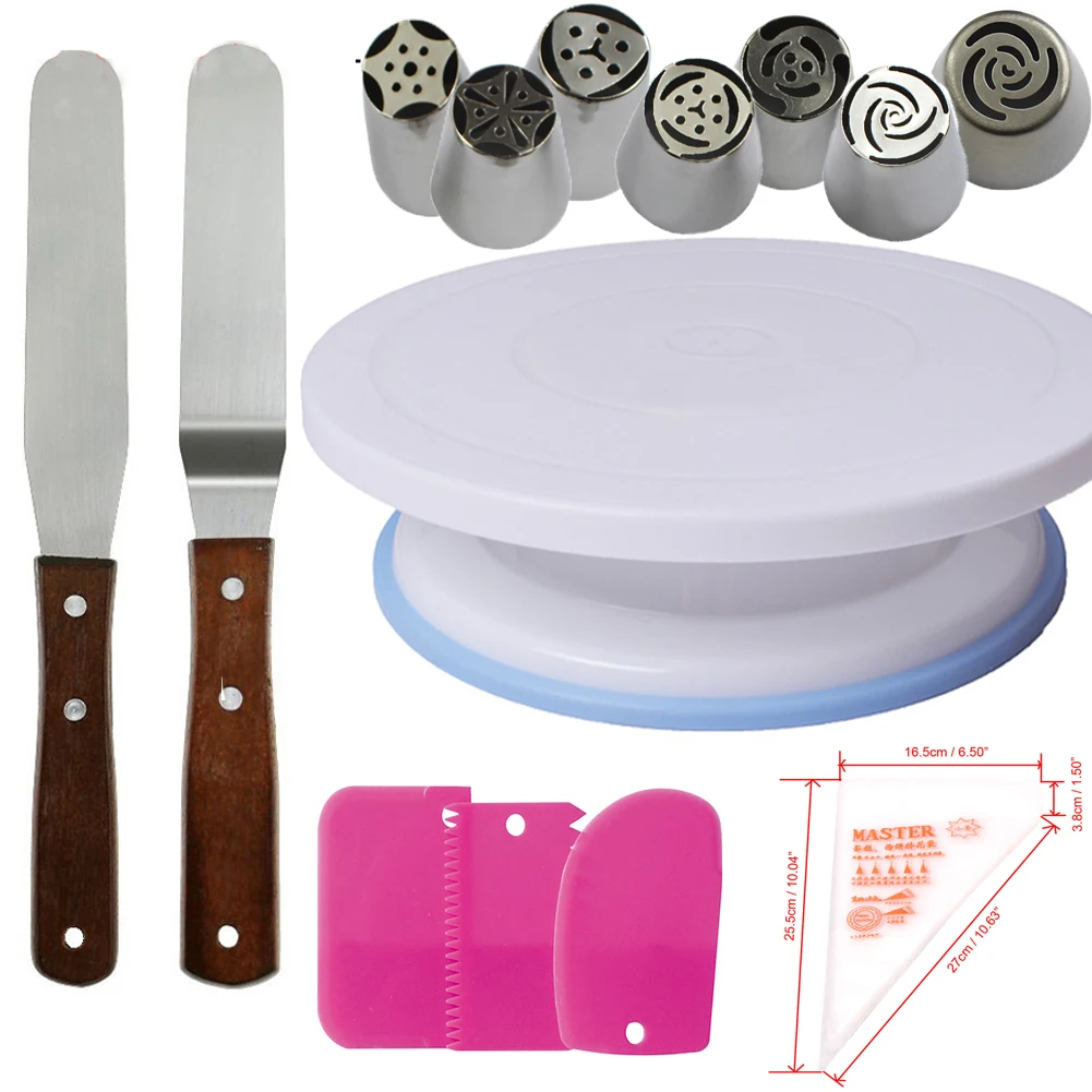 2020 10 дюймов торт проигрыватель вращающийся Пластик миксер для теста Ножи