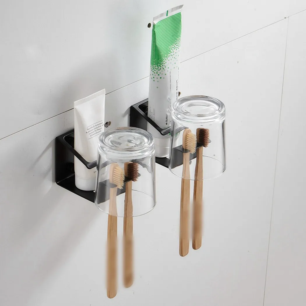 

304 Stainless Steel Toothbrush Holder Wall-mounted Storage Rack Bathroom Accessories Set Durable And Reliable