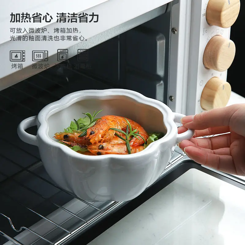 Креативные милые суп из тыквы чаша для выпечки с крышкой Керамическая пиала риса