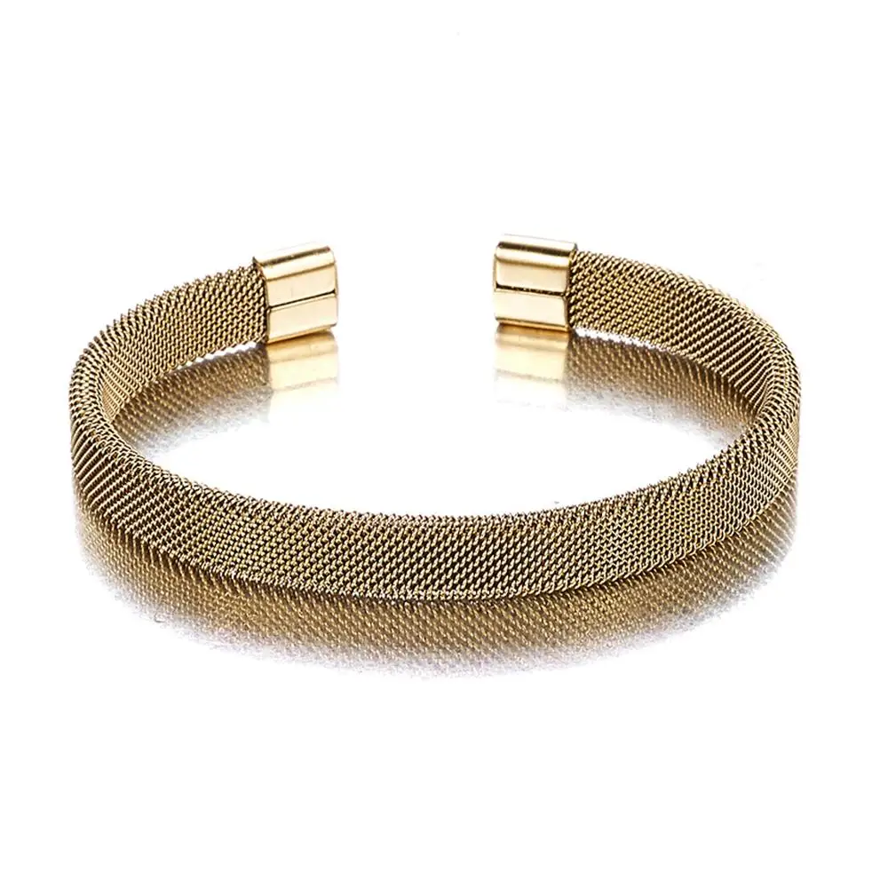 Модный романтичный женский Браслет манжета из нержавеющей стали 316L