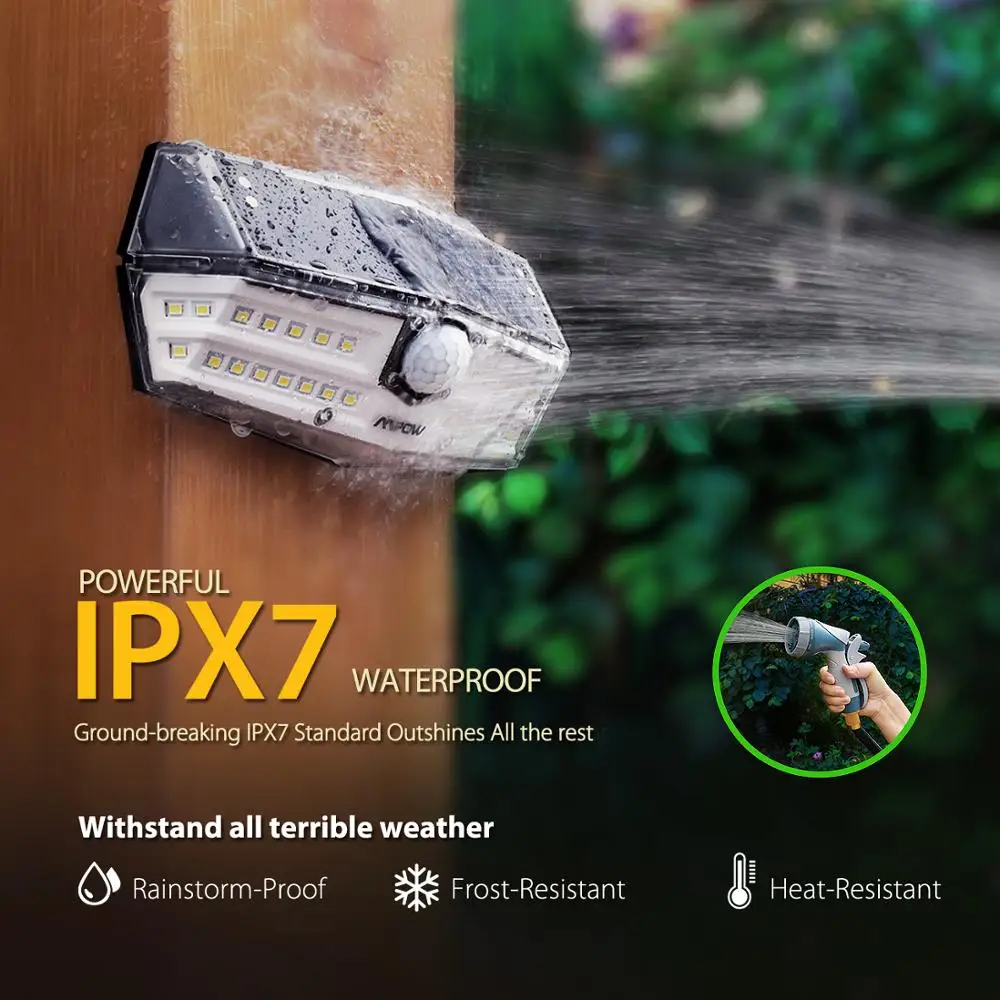 Mpow CD137 30 светодиодный солнечный светильник s Сад Открытый IPX7 водонепроницаемый