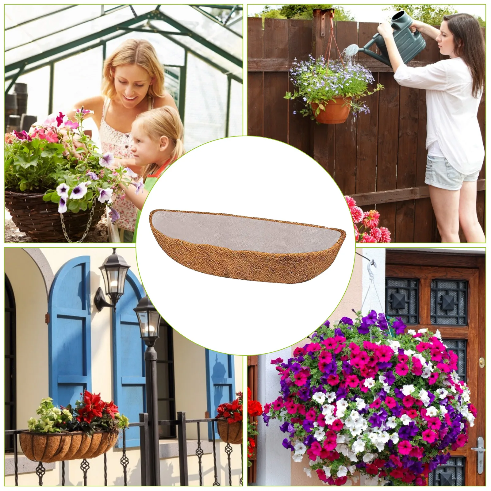 

Thick Coco Liners For Hanging Flower Baskets Multi-size Natural Coconut Fiber Liners For Flowerpot Flowerpot Plant Basket Pads