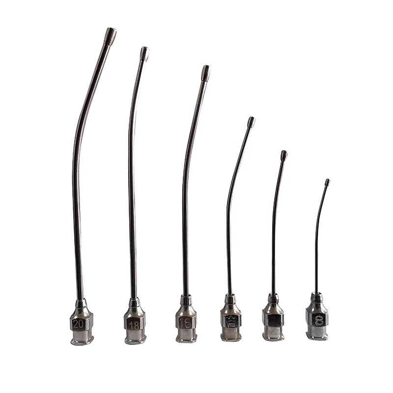 1 Pcs Stainless steel gastric applicator Syringe nozzle rats and mice/parrots/birds/poultry livestock/pets Elbow needle No.8-20 | Дом и сад