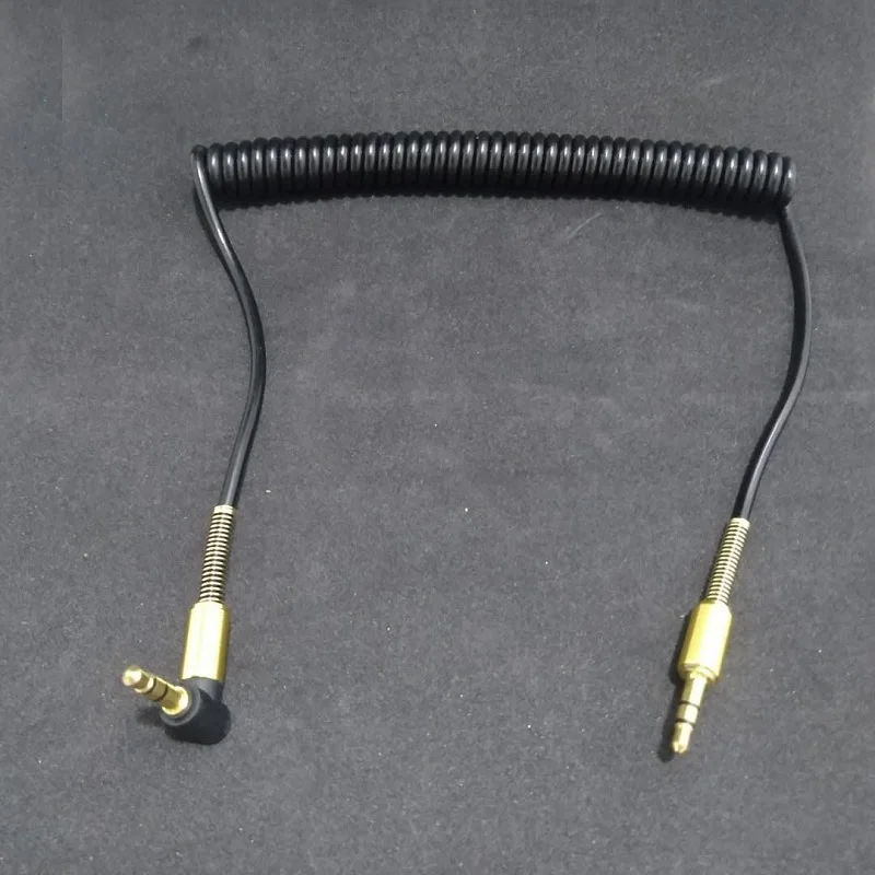 Стерео 3 5 мм аудио кабель позолоченный 90 градусов локоть штекер прямой Мужской AUX