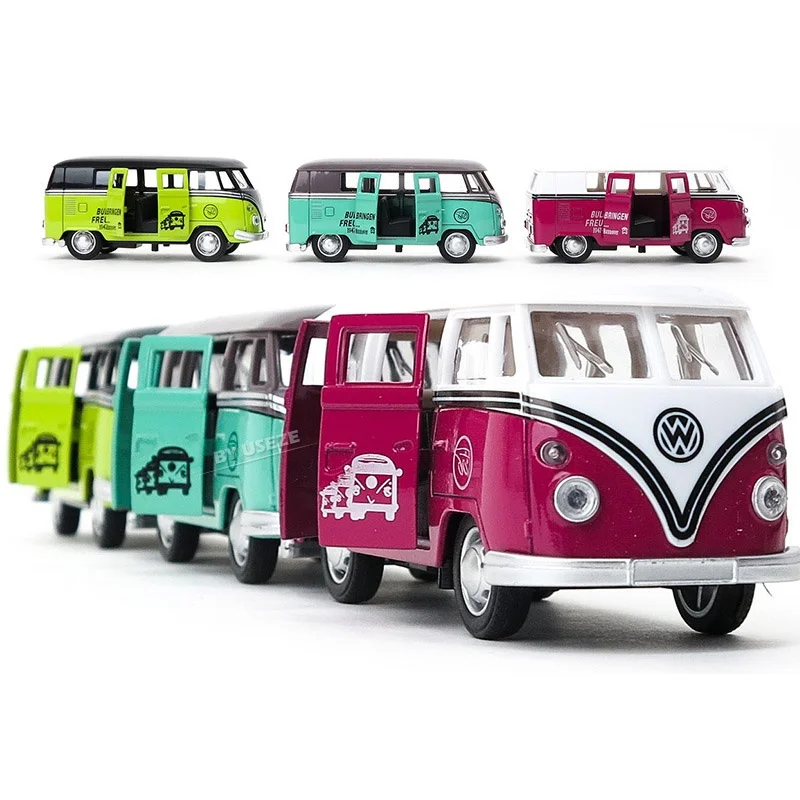 1:36 Ретро VW Bus литая легированная модель коллекция автомобилей подарок для