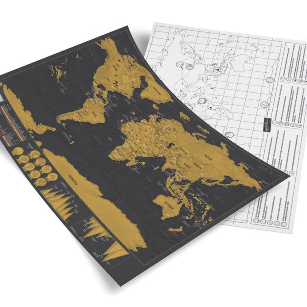 Deluxe Erase карта мира путешествия Скретч Карта мира карта путешествия царапины карта комнаты домашнего офиса украшения наклейки на стену хорошая упаковка