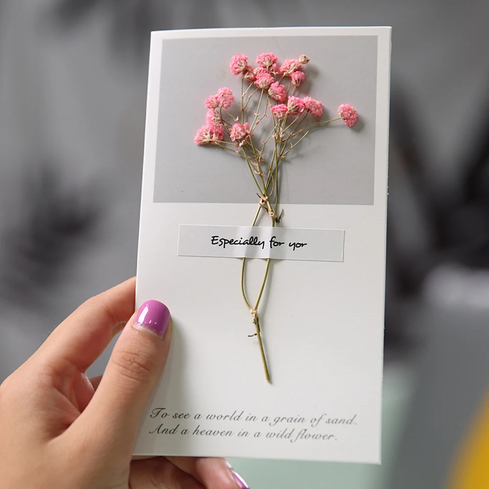 

Dried Flowers Greeting Cards Postcards Thank You Cards Wedding Invitations Customized