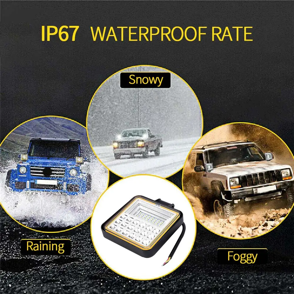 

42 LED Universal Clear Durable Multifunction Modified Spotlight With Aperture LED Cool Car Work Light Off-Road Vehicle Spotlight