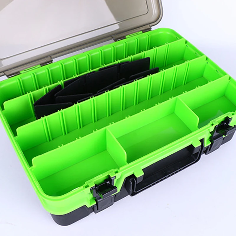 

Multifunctional Portable Fishing Tackle Box Fishing Lure Spoon Hook Bait Storage Case Outdoor Double-layer Fishing Accessories