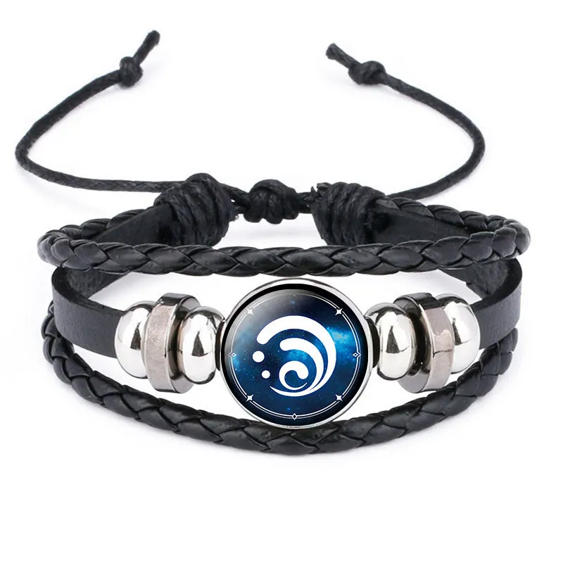 

Drop Shiping Genshin Impact Cosplay Prop Eye of God Water Wind Thunder Fire Rock Ice Element Bracelet Ring Jewelry Accessories