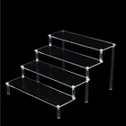4-слойная акриловая стойка для хранения, съемная стойка для косметики с мультяшными персонажами и лестницей, бумажник для косметики, стеллаж для парфюма и помады TW012