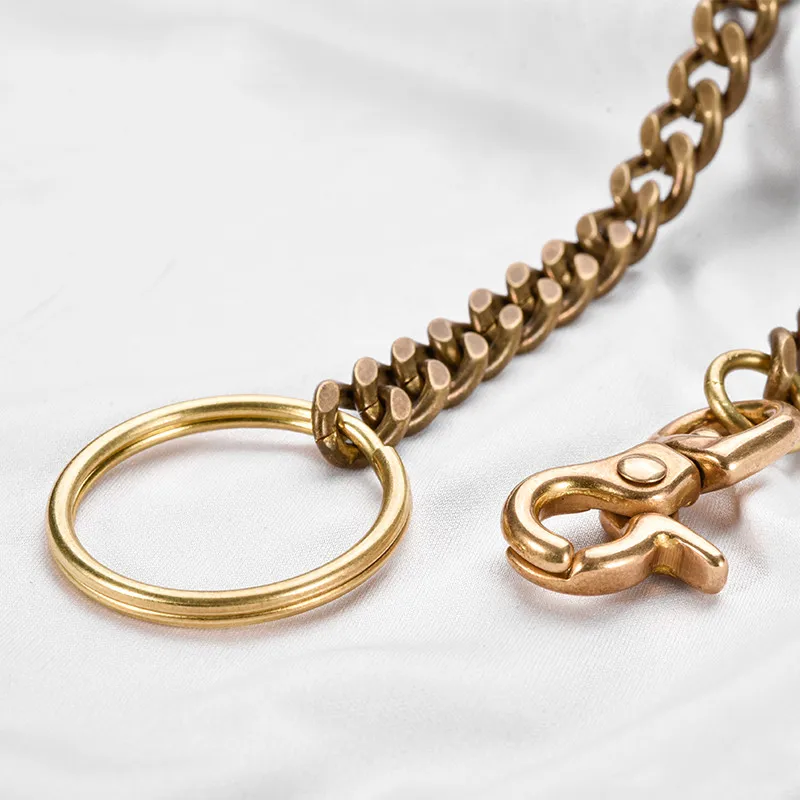 Цепочка кошелек из чистой латуни для брюк 39 см|Брелоки| |