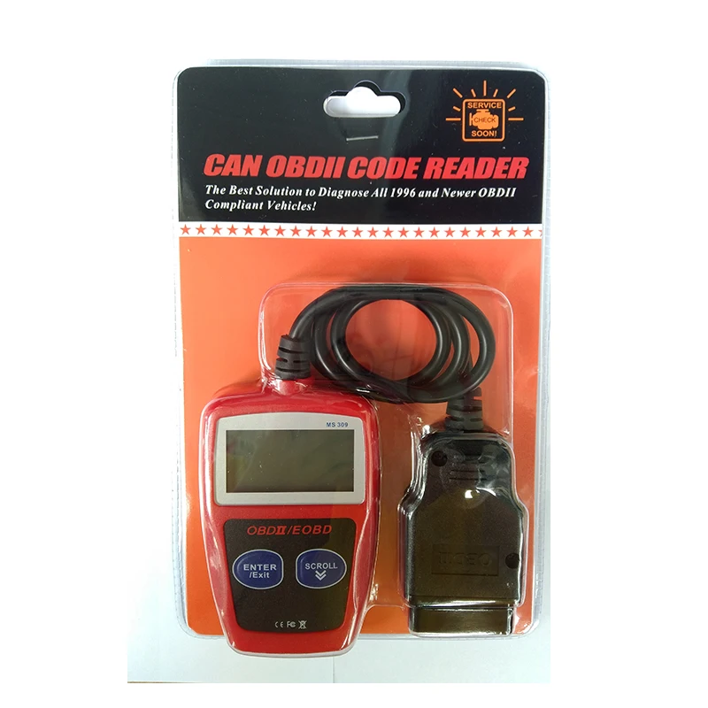 MS309 OBD2 Автомобильный сканер OBD диагностический инструмент на русском языке