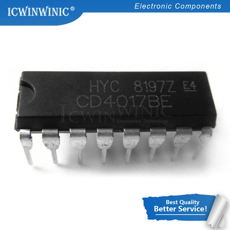 10 шт. CD4017BE DIP16 CD4017 DIP CD4017B DIP-16 HEF4017BP TC4017BP CD4017CN HD14017BP | Электронные компоненты и