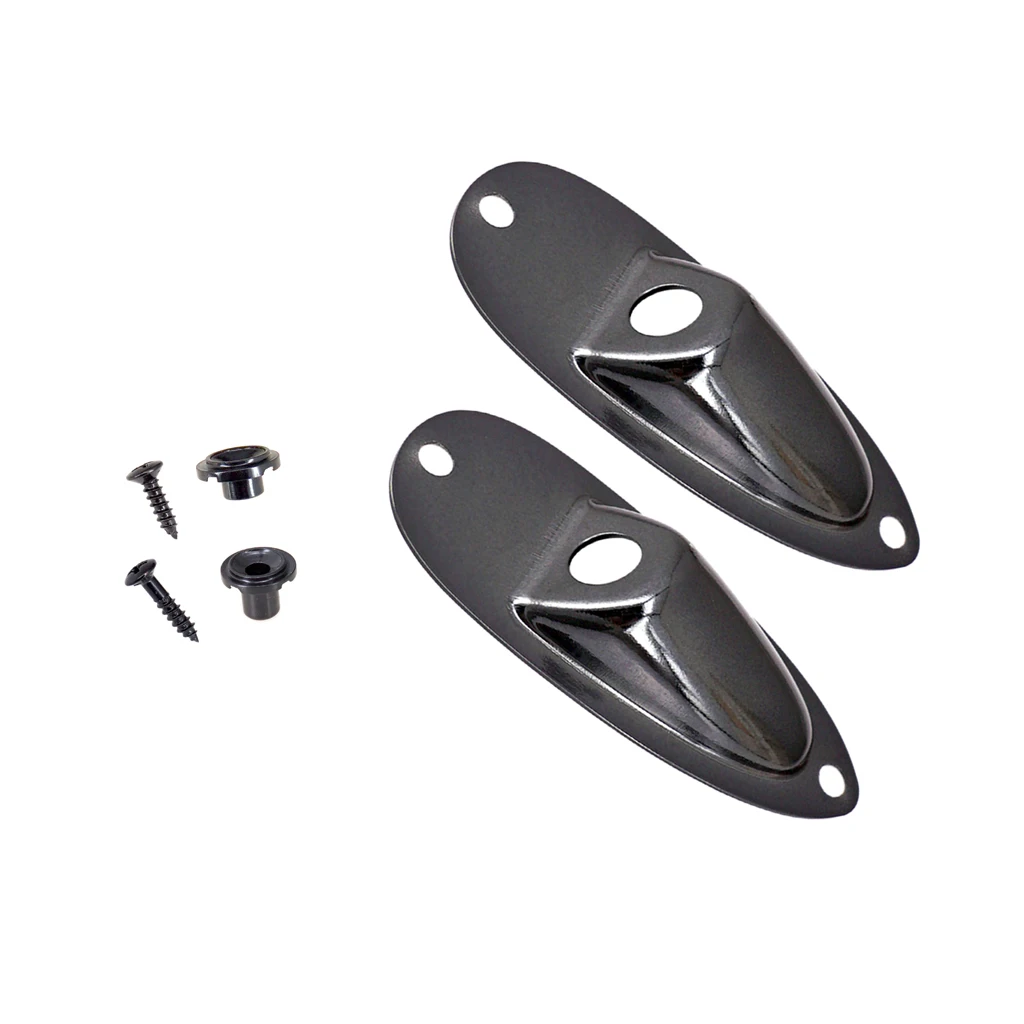 

2pcs Guitar Jack Plates with 2 Sets String Tree Retainer for Electric Guitar