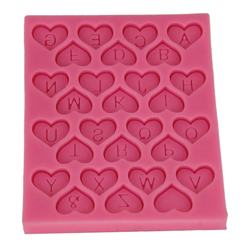 

Love Uppercase English Silicone Mold Chocolate Flush Sugar Drop Gel Bake Mould cake pop mold cake mold