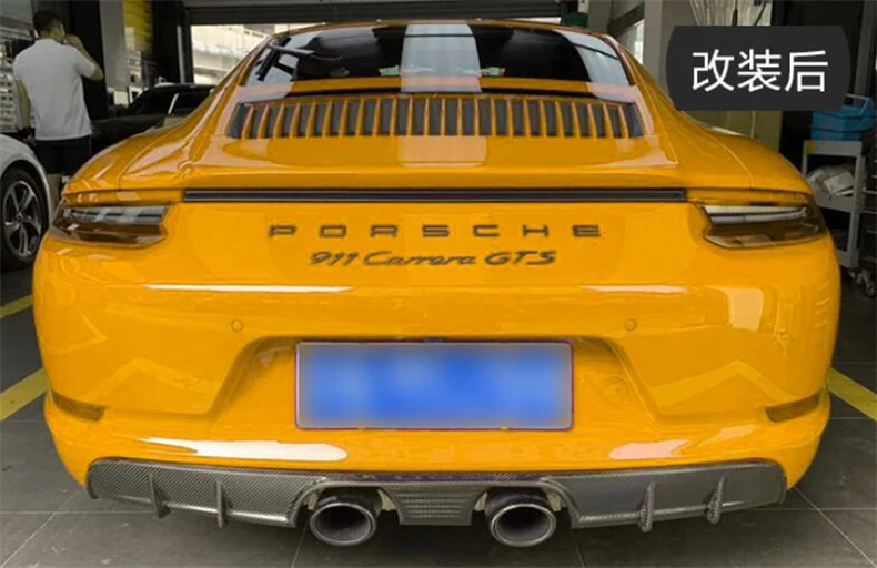 Carbon Fiber Rear Diffuser Lip Spoiler For Porsche 911 991.2 2016 2017 2018 2019 Bumper Spoilers High Quality Auto Accessories | Автомобили