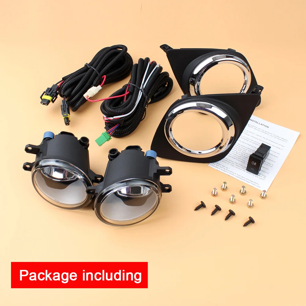 Автомобильная противотуманная фара в сборе с левым и прасветильник