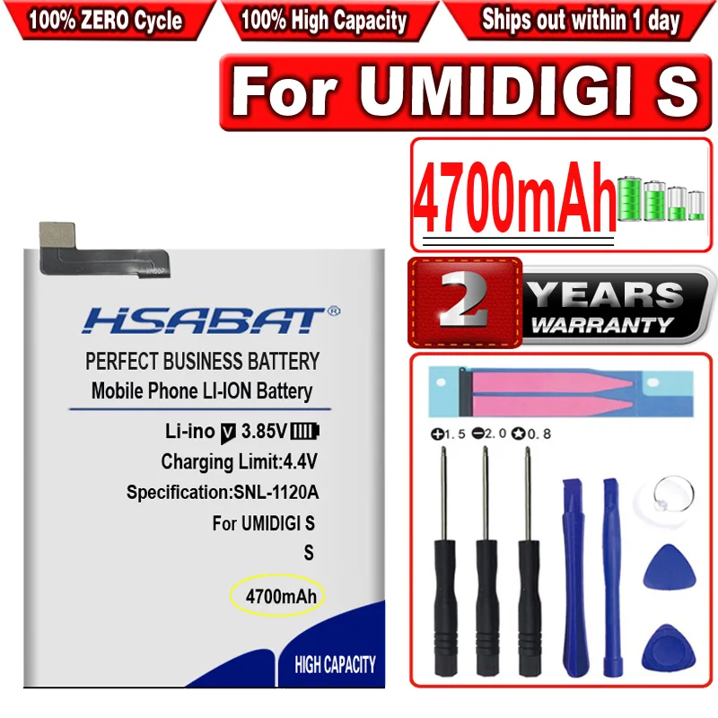 

HSABAT 4700mAh Battery for UMIDIGI S / for Umi S