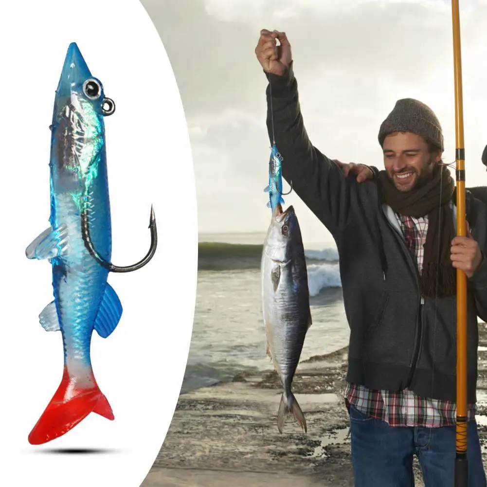 5 шт./коркор. рыболовная приманка с одним крючком для сардины хорошая прочность