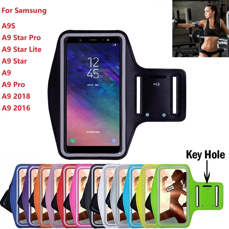 Для Samsung Galaxy A9S A9 Star Lite Pro Бег Спорт Спортзал чехол на руку 2016 2018 A8S A8