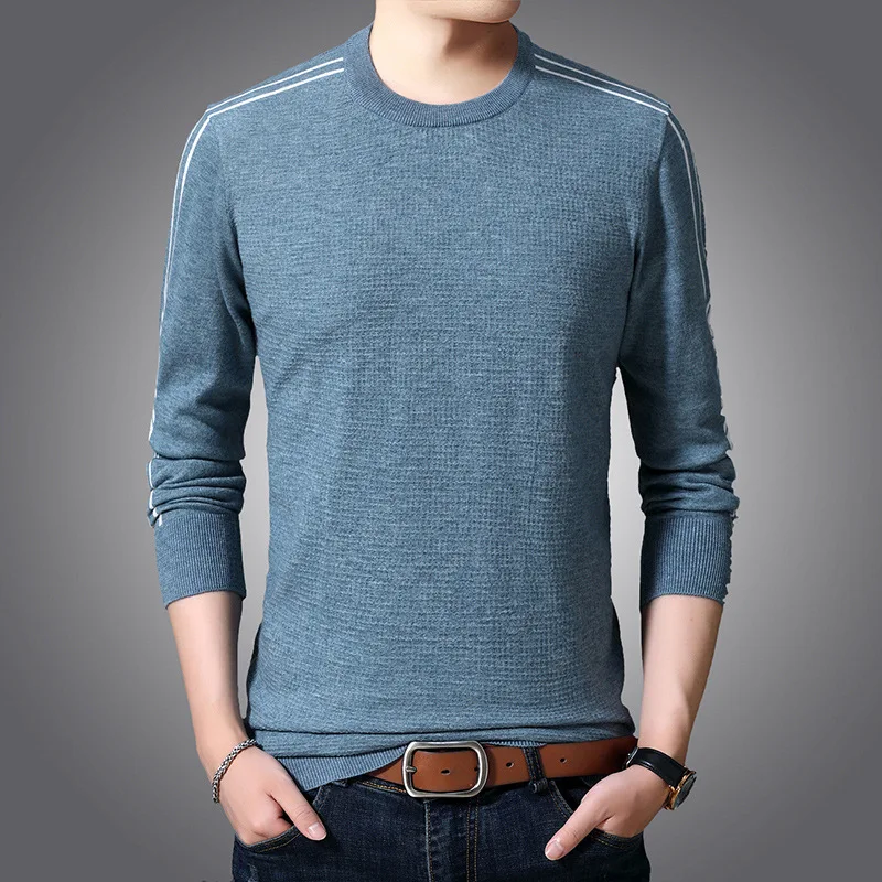 Повседневный пуловер мужские свитера 2020 новая мода Smart Slim Fit классический