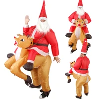 santa reindeer elk inflatable costumes adults halloween cosplay christmas party decoration doll toys role play dress up clothes