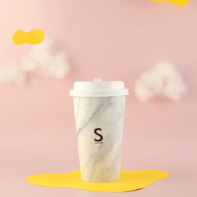 50 шт. высокое качество креативная одноразовые чашки для кофе 400 мл 500 вечерние на
