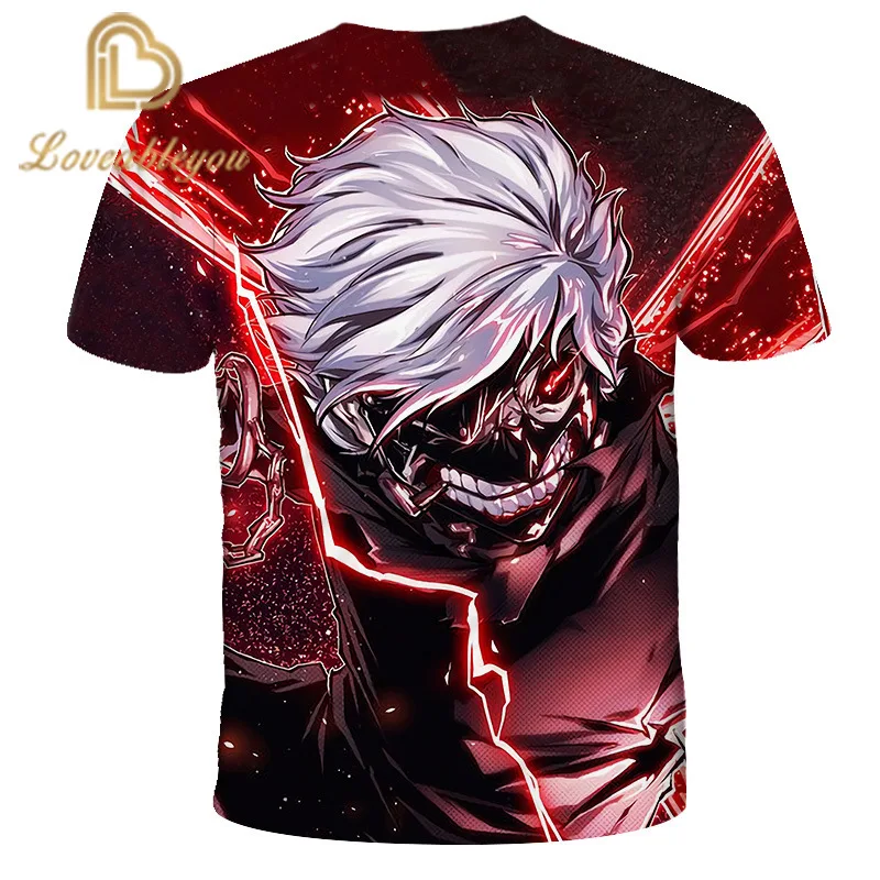 Мужская футболка с 3D принтом Tropical Tokyo Ghoul повседневные футболки крови Ken Kaneki