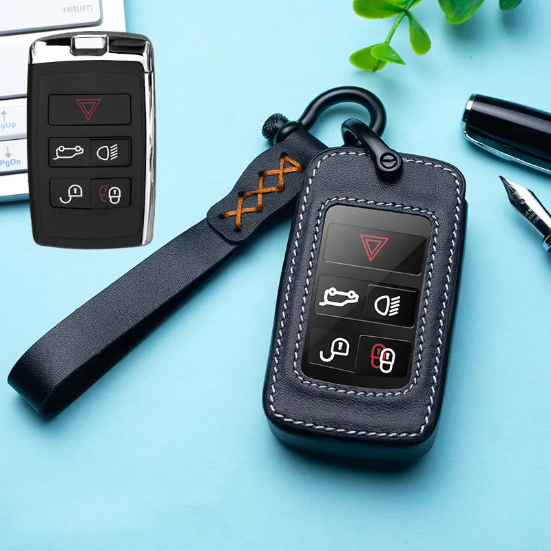 Кожаный чехол для ключей Land Rover Range Sport Evoque Velar Discovery 5 2018 2019|Футляр автомобильного