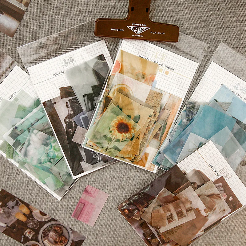 

70Pcs/set Ins Style Vintage Label Stickers Set Decorative Stationery Stickers Scrapbooking Diy Diary Album Stick Label Journal