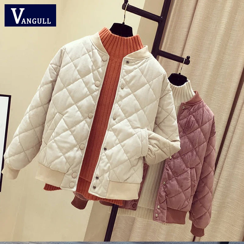 Vangull бархатная Женская Базовая куртка новинка 2019 осенне зимняя модная облегающая