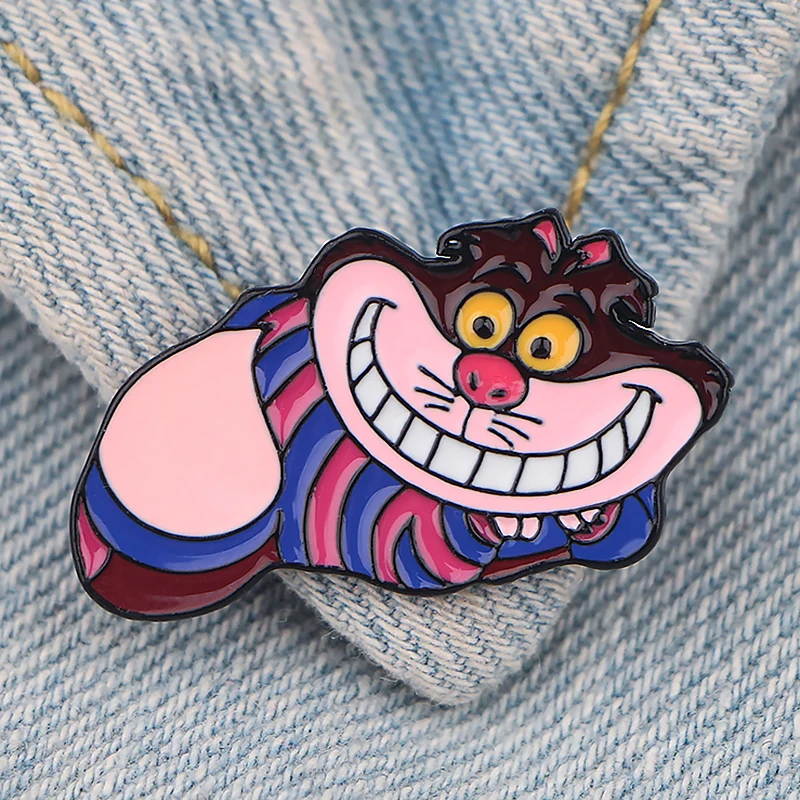 P3639 Dongmanli Mad Hatter металлические эмалированные булавки и броши для женщин и мужчин, ювелирные изделия для футболок, значок с отворотом, детские подарки